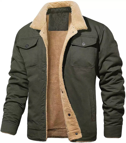 🎁Halvårskampanj 50 % RABATT⏳Retro western-vinterjacka i fleece för herr