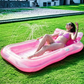 🏊 50% RABATT! 🥳 Uppblåsbar Solsäng med Automatisk Spraykylnö & Avtagbar Kudde – Dryckeshållare & Säkerhetshandtag – Perfekt för Trädgård, Pool eller Strand – Idealisk för Två Vuxna 💦