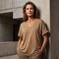 👚 50% RABATT NU!🌿 Dam Casual V-ringad Topp – Mjuk Bomull & Lös Passform – Andningsbar Vardaglig Chic Blus ☁️