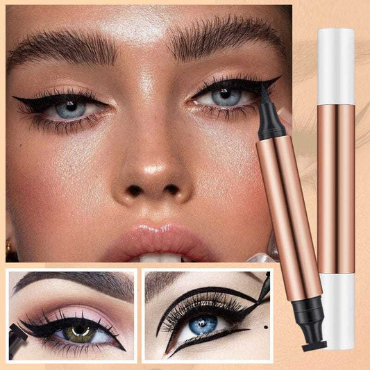 🔥Köp 1 och få 1 gratis🔥Tvåsidig eyeliner med triangellås Snabbtorkande, långvarig, streckfri vattenfast eyeliner.