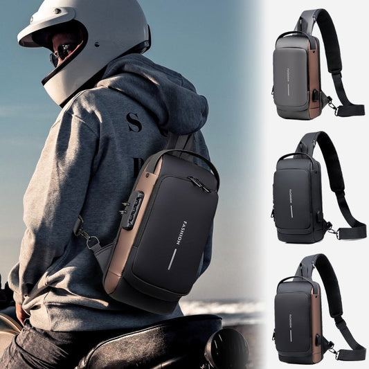 🔒 50% RABATT NU! 🎒 Sportaxelväska med USB-laddning – Stöldsäker & Dolda Fack – Perfekt för Pendling, Resa & Vardag ⚡
