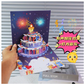 🔥Beste gave 49% RABATT🎁Fyrverkeri pop-up kake med lys og musikk, bursdagskort gave
