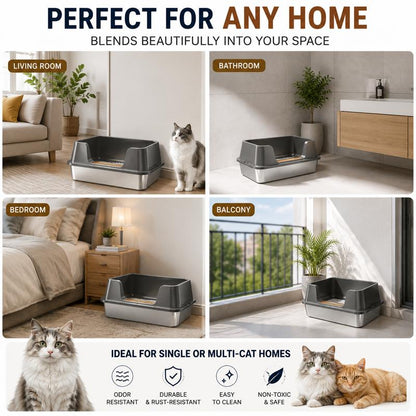 😺💩 50% RABATT! Kattlådan som eliminerar rörigt golv & dåliga lukter – Perfekt för hem med flera katter. 🛡️💨