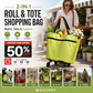 🧳 2‑i‑1 Hopfällbar Shoppingvagn – Stor Kapacitet & Slitstarkt Oxford-tyg – Perfekt för Matbutik, Marknad, Camping & Resor 🌿