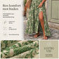 👗 50% RABATT NU! 🌸 Kvinnors V-ringad Blommönstrad Smockad Maxiklänning – Smockad Midja, Andningsbar & Mångsidig Längd ✨