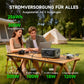 🔋Bärbar Powerstation, 256Wh LiFePO4-batteri, 300W (Max 600W) Solargenerator, <20 ms UPS, 100W USB-C utgång, 3000 laddningscykler – För camping, utomhusbruk, resor, nödlägen, spelare & festival