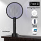 ✨ 3-i-1 Elektrisk Myggsmälla & UV-Lampa | EV Högspänningsnät | USB-C Uppladdningsbar med Laddningsstation & Nattljus för Inomhus & Utomhus