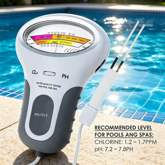 🔬💧 pH- och klormätare för simbassänger – 50 % rabatt! Exakt mätning av pH-värde och klornivå i din pool – enkelt, snabbt och pålitligt. 🔥🏊