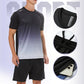 ☀️Men’s Loose-Fit Breathable Quick-Drying Athletic T-Shirt & Shorts Tracksuit🏃