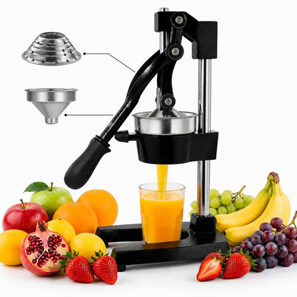 🍊🌀 Manuell Citruspress – 50% RABATT! Rostfritt stål, robust aluminiumpress – perfekt för apelsiner, citroner & granatäpplen. 🥤