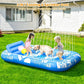 🏊 50% RABATT! 🥳 Uppblåsbar Solsäng med Automatisk Spraykylnö & Avtagbar Kudde – Dryckeshållare & Säkerhetshandtag – Perfekt för Trädgård, Pool eller Strand – Idealisk för Två Vuxna 💦
