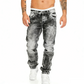 Kreativa stretchjeans för män, minimalistisk stil som passar perfekt till sommaren, i emostil