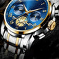 Luxury Design Dodecagon Quartz Titta på nya multifunktionella mäns armbandsur