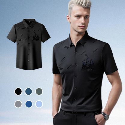 🔥Men's Business Short Sleeves Button Down Shirt