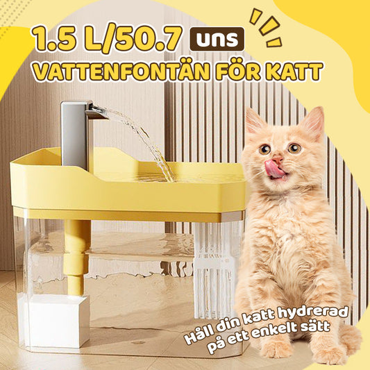 Automatisk dricksfontän för katt