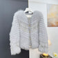 🔥【Senaste stilen från Paris modevecka】Dam knapp pärla frans fluffig kort coat