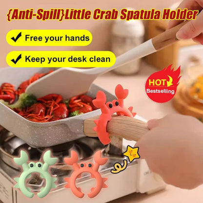 🥳Köp 1 få 1 gratis 🦀 Krabbformad köksredskapshållare – enhandsmanövrerad, spillsäker, värmebeständig och hållbar 🍳✨