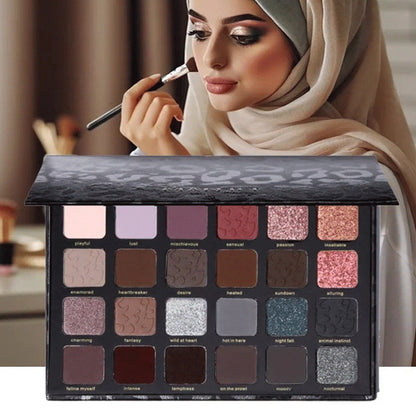 24 Colors Leopard Long Lasting Glamorous Eyeshadow Palette