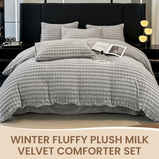 🛏️ 50 % RABATT NU! ✨ Vinterfluffigt mjölkvelour-sängklädesset – ultramjukt termiskt design med modernt broderi för mysiga sängkläder 🏠❄️