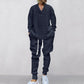 2-delat herrset bestående av en baggy sweatshirt med V-ringning och joggingbyxor
