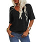 ✨👕Enfärgad V-ringad T-shirt för dam