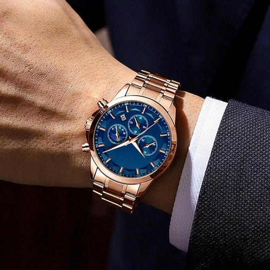 ⌛Men’s Quartz Stainless Steel Watch