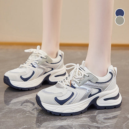 👟 50 % RABATT UNDER BEGRÄNSAD TID! ✨ Casual sneakers med tjock sula – lätta, i ventilerande mesh, i retrostil 🍂