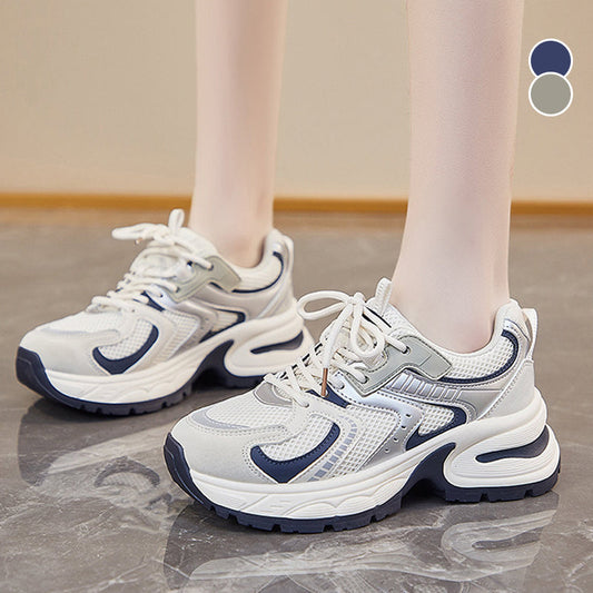 👟 50 % RABATT UNDER BEGRÄNSAD TID! ✨ Casual sneakers med tjock sula – lätta, i ventilerande mesh, i retrostil 🍂