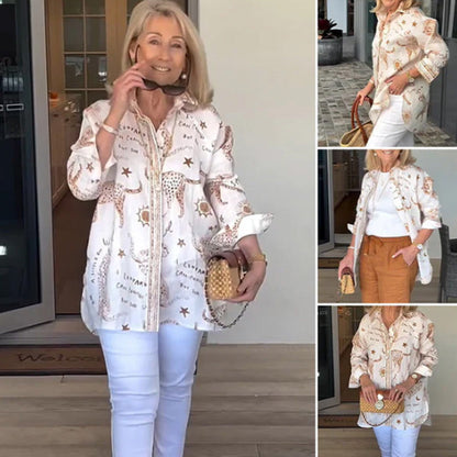 Women’s Long Sleeve Oversized Button Down Shirt