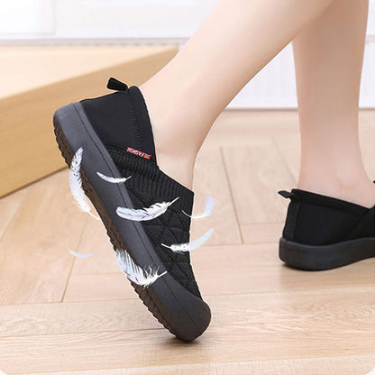 Women's Casual Breathable Non-slip Soft Sole Slip-on Flat Shoes