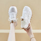 Women's Fashion Mesh Hollow Lace-up Sneakers