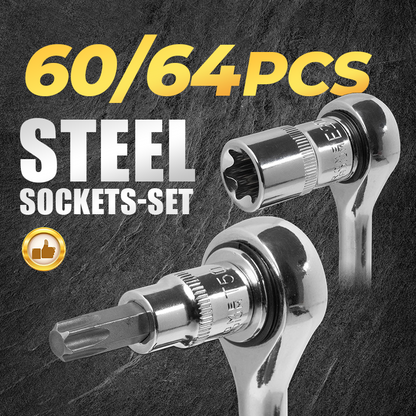 【⏰Endast idag 50% rabatt + fri frakt】🏆🔩 Det ultimata hylssatsen för mekaniker – CR-V stålhylsor🔧