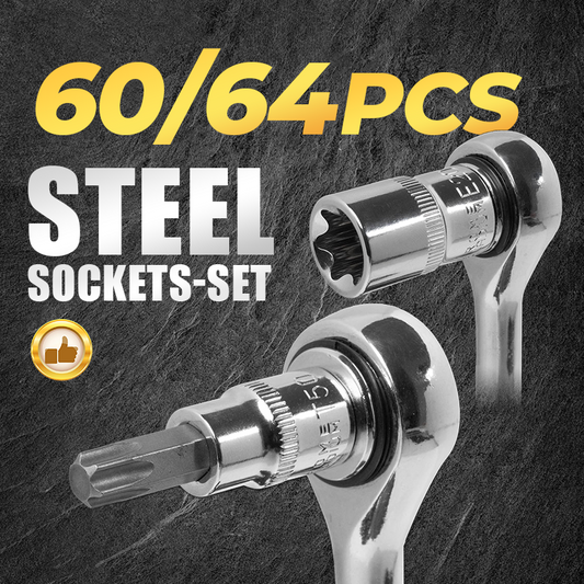 【⏰Endast idag 50% rabatt + fri frakt】🏆🔩 Det ultimata hylssatsen för mekaniker – CR-V stålhylsor🔧