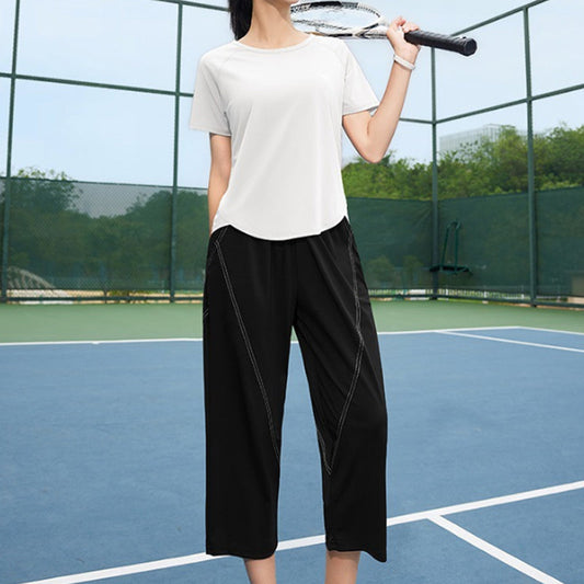 Outdoor Quick-Dry Top & Capri Pants Set