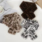 Leopard-Print Plush Hat & Scarf 2-Piece Set