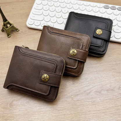 👝 50% RABATT NU! 🎁 Herrars Vintage-gylfplånbok – Äkta läder & RFID-skydd, stilig och säker vardagsbärare ✨