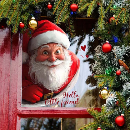 🎅🏻 Christmas Santa & Snowflake Window Sticker