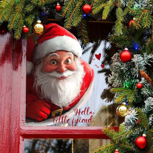 🎅🏻 Christmas Santa & Snowflake Window Sticker