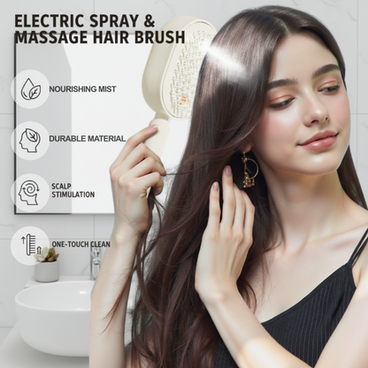 💆‍♀️ 50% RABATT NU! 💧 Elektrisk Spray & Massage Hårborste – Lindrande Hårbottenmassage, Fin Dimspray & Slät Hårvård – Rensa Trassel, Nära, Koppla Av ✨