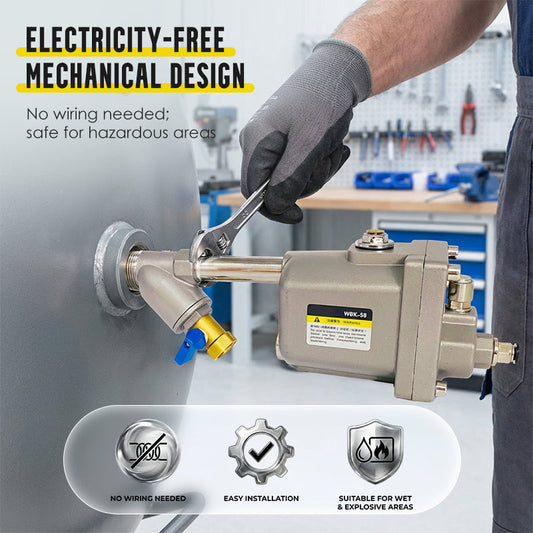 Automatisk dräneringsventil utan luftförlust