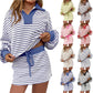 【🎀 50% RABATT!】-Striped tvådelat minikjolset för kvinnor🎁Köp 2 och få fri frakt🔥