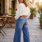 ⏳Begränsad tid 55% rabatt⏰Kvinnors vintage högmidjade breda jeans👖