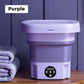 🧹✨ Mini Hopfällbar Tvättmaskin – 8 L kapacitet, 3 hastigheter, tvätt + centrifugering – utrymmesbesparande & portabel. 🏠