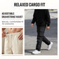 👖 50% RABATT NU!🛠️ Herr Stretch Byxor med Fickor – Multi-Fickor & Dragsko Midja – Casual Raka Byxor 🏃‍♂️