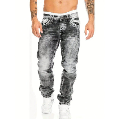 Kreativa stretchjeans för män, minimalistisk stil som passar perfekt till sommaren, i emostil