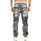 Kreativa stretchjeans för män, minimalistisk stil som passar perfekt till sommaren, i emostil