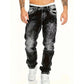 Kreativa stretchjeans för män, minimalistisk stil som passar perfekt till sommaren, i emostil