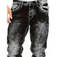 Kreativa stretchjeans för män, minimalistisk stil som passar perfekt till sommaren, i emostil