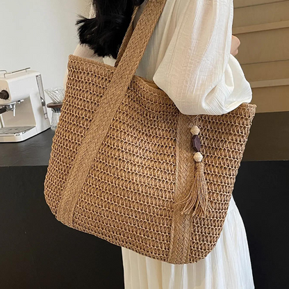 Handvävd stråväska – nu 50% REA! 🎀✨