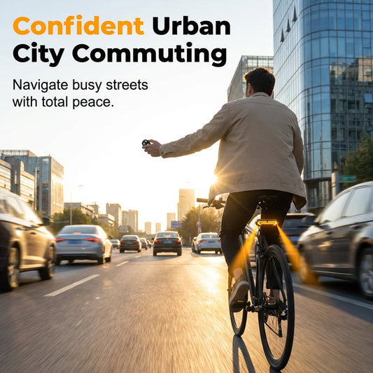 🚴 50% RABATT! 🔦 Trådlös Cykelblinkerslampa – Uppladdningsbar, Vattentät & Perfekt för Nattcykling 💡